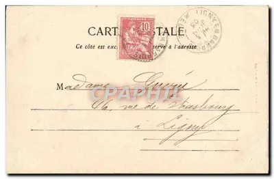 La Famiglia Durand al Teatro — Un momento tragico — Cartolina postale — Verso