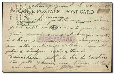 Heureuse Fête — krajobraz jeziora z kwiatami — La Pender 737 — Rewers
