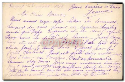Arranjo de rosas e malmequeres — Boa Festa — Carte postale francesa — Verso