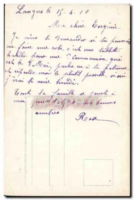 Fille en robe à motifs — Souvenirs PAP n°854 — Verso