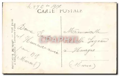 Scène hivernale avec chalet enneigé — 'Heureuse Année' — Idéa 522, M. Boulangé — Verso
