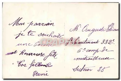 Fiolety w koszyku — Szczęśliwego Dnia — Poca 653 — Rewers