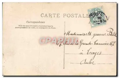 Jovem casal apaixonado — cena romântica — A.N. PARIS n°348 — Verso