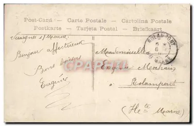 Jovem mulher com chapéu florido — recordações — AÉRO n°506 — Verso