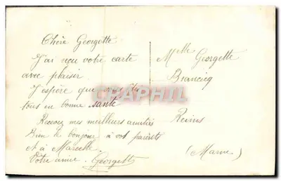 Arranjo de rosas e margaridas — J.M.T. Paris, n° 207 — Verso