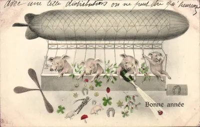 Pigés dans un dirigeable — Bonne année — H. H. I. W. Nr. 453