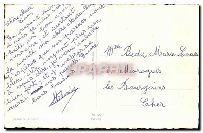 Rozenbund — Verjaardag — M.D. Parijs, serie n°4.030 — Achterkant