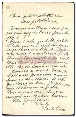 Arranjo de pinheiro, hortelã e flores — Carta de boas-vindas de Natal — editor não visível — Verso