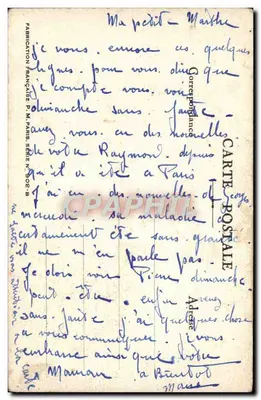 Duas rosas — editora FABRICATION FRANÇAISE P. M. PARIS, série N° 502-B — Verso