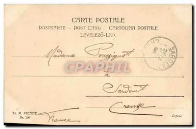 Uśmiechnięta młoda kobieta z kwiecistym pasem — H. Knell — n° 100 — Rewers