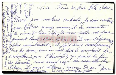Zimowy krajobraz z zasnieżonym domem — Dobre i Szczęśliwe Nowołece — Wydawnictwo Paryż, seria N°1960 — Rewers