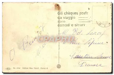 Katten in dienstkleeding — werkscene — Uitgave Max Künzli, n° 4734 — Achterkant