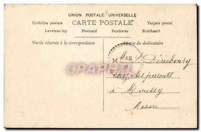 Niña en un cesto de flores — texto impreso y manuscrito — editor 'B. Duffort' n°1455 — Reverso