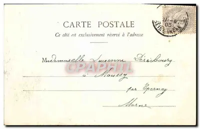 Zuster in gebed voor een kruisweg — Poème 'L'Espérance' — Fototypie A. Bussière, NANCY — Achterkant