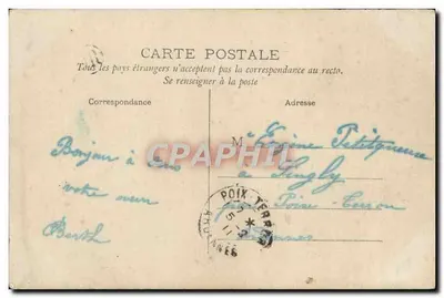 Eugène — retrato em um cesto de flores — J.E. Paris — Verso