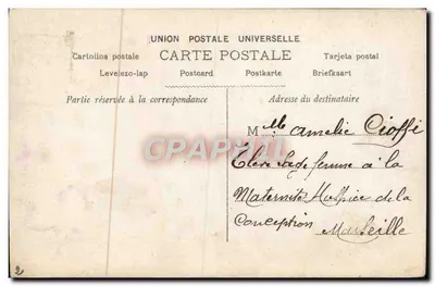 Kobieta w szlafroku zdobionym jagodami — Amitiés — Wydawcy Sztuki, Paryż, seria 2147 — Rewers