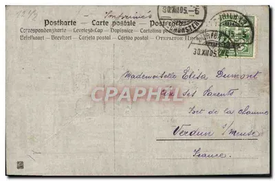 Vier bladeren — Wensen voor 1906 — S. m. Bonidé — Achterkant