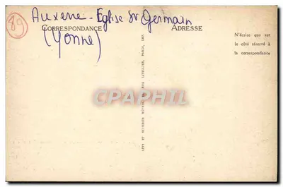 Auxerre — Kościół Świętego Germaina — Notices J.D. — Rewers
