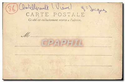 Châtellerault — Igreja de São Jacó — Vienne 79 — Verso