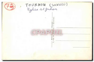 Tournon — Katedra św. Julianna — Cigogne, nr 30.148 — Rewers
