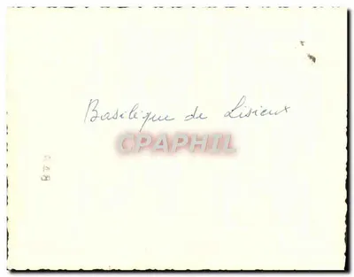 Bazylika w Lisieux — wydawca nieznany, numer serii nie widoczny — Rewers