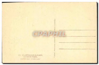Villefranche-sur-Mer — La rue de l'Église — Collection Rella — Verso