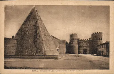 Rzym — Piramida Caja Cestiusza przy bramie S. Paolo — Wydawca E.G.D.V.
