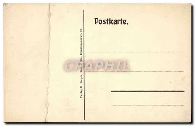 Stara pocztówka Koln Rh Dom Westseite — Rewers