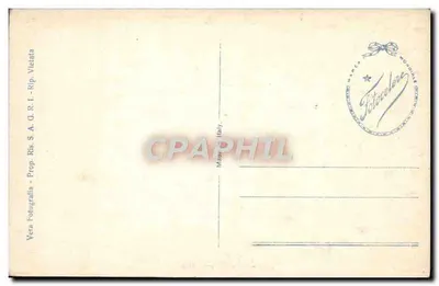 Napoli – Castel dell'Ovo – widok zamek nad morzem, z dziećmi przy brzegu – wydawca Vera Fotografia S.A.G.R.I. — Rewers