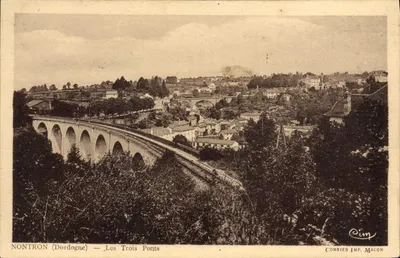 NONTTRON (Dordogne) — Les Trois Ponts — Combier Imp. Macon