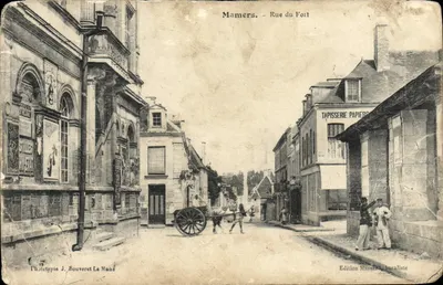 Bilhete postal antigo Mamers Rue du fort