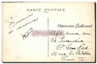 La Bourboule — Most i Chalet Choussy — Roche des Fées — Auvergne — Rewers