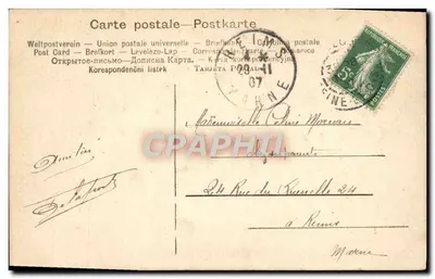 Mulher na beira de um lago — Ernest Walbourn, PINX — Fotogravura M & A.B. FEC — Verso