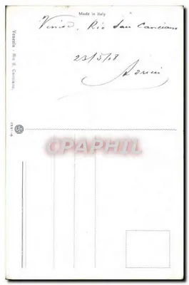 Venedig — Kanal von Rio San Canciano — unbekannter Verlag, Seriennummer 2591-6 — Rückseite