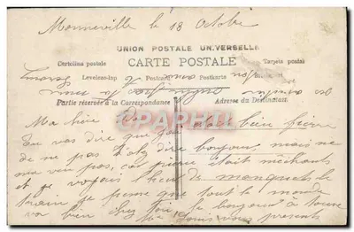 Um cliente no bar do 'Vins des Mineurs' — cena de café — editor Union Postale Universelle, n° 20 — Verso