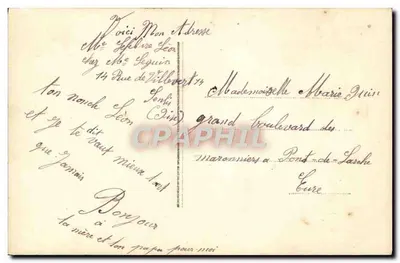Mężczyzna z bukietem róż — Święta Maria, 15 sierpnia — nieznany wydawca, nr 2128 — Rewers