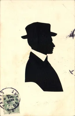 Silhouette d'un homme en costume — éditeur inconnu — n° de série non visible