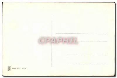 Jeune femme en chapeau à plume — série 800, n°1-4 — Verso