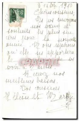 Widok ulicy zimą — z karetą — Rewers