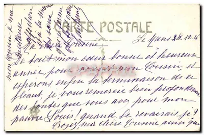 Kwitki pensów — Życzenia szczęśliwego roku — Kartka pocztowa — Rewers