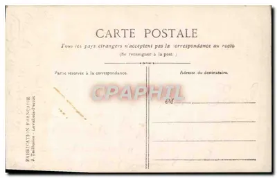 Descanso bem merecido — cena de casal na cama — M. Baulanger, Paris, n° 51/1, editor IDÉA — Verso