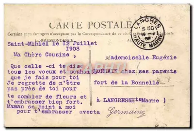 Chica con rosas — L'Amitié vous les offre — Editor desconocido, n° 304 — Reverso