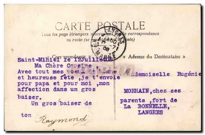 Criança com cesta de flores — Lembrete — CPHAPHIL n°413 — Verso