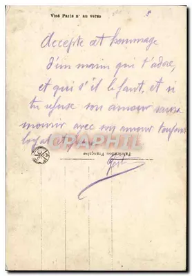 Nowa Orleania — portowa scena z marynarzem i młodą kobietą — wydawca Visé, n° 141 — Rewers