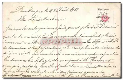 Młoda para na zewnątrz — scena romantyczna — wydawca R, n° 3567/5 — Rewers