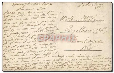 Casal abraçado — cena romântica — editor anônimo, n° 659 — Verso