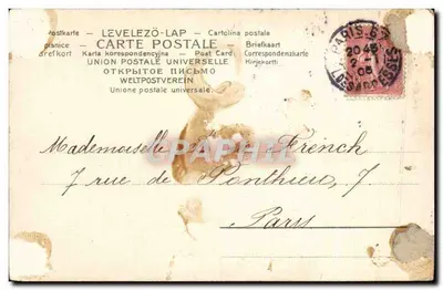 Flores de íris — Carta de vœux para o ano de 1906 — Editor: A. Fischer, Berlim — Verso