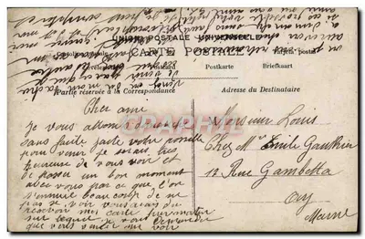 Casal apaixonado — cena romântica — Paris 890 — Verso