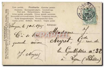 Bouquet z osika i białych kwiatów — wydawca Cranotyphie, nr 354/9 — Rewers