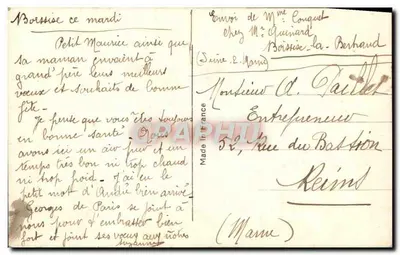 Aves e rosas — paisagem rural em losango — REX 2414 — Verso